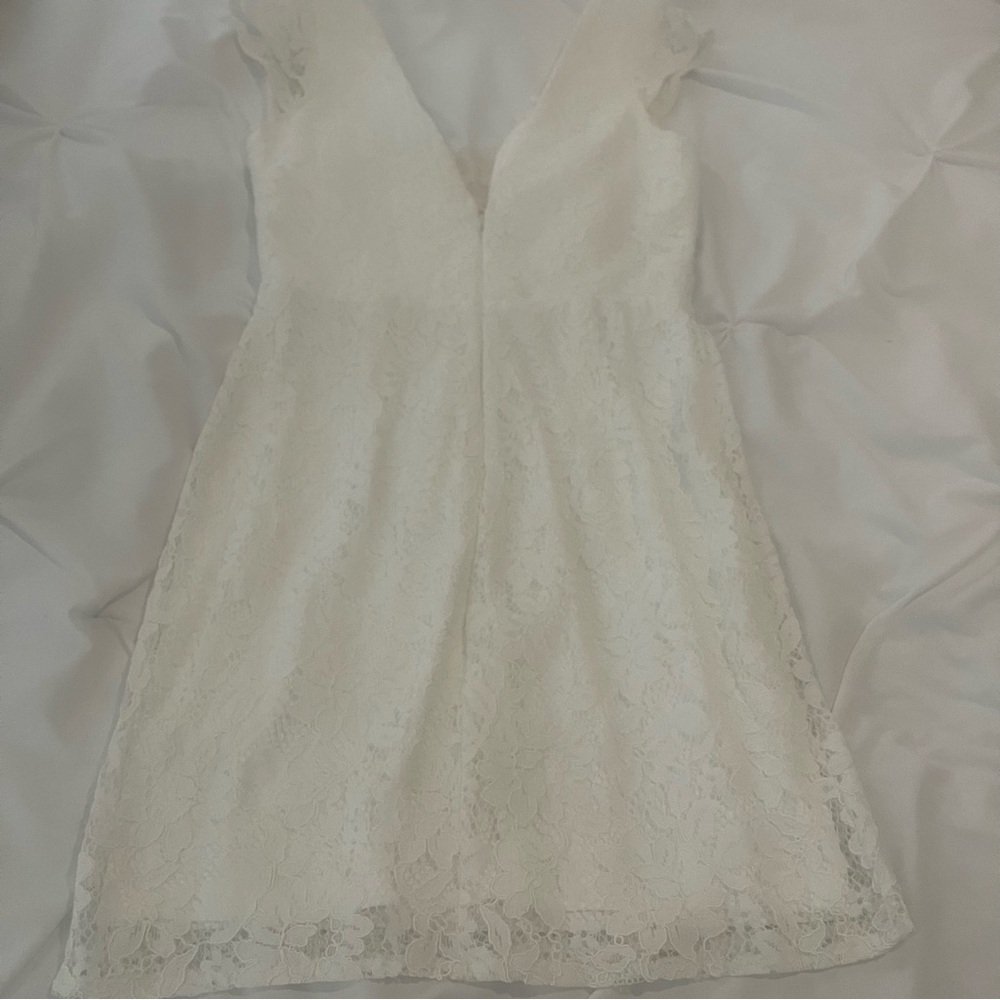 Lulus Back in Time White Lace Bodycon Mini Dress XS - Picture 7 of 7